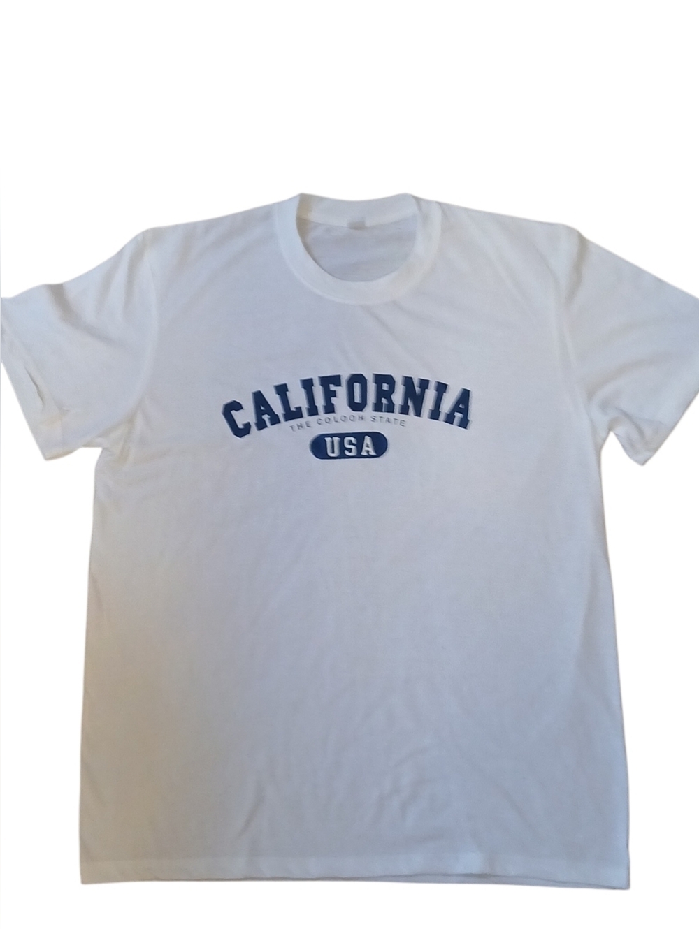 Access - NWOT, White Cotton "California" Unisex Tee Shirt, Short Sleeves, Large - Picture 6 of 8